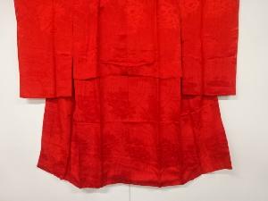 アンティーク　綸子花薬玉模様織り出し長襦袢